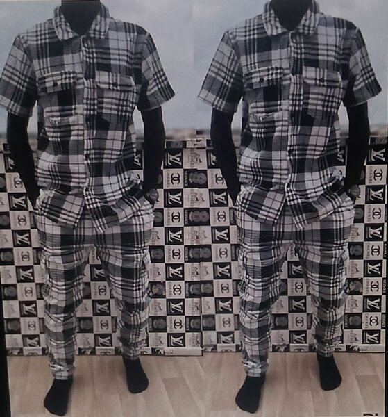 Combinaison homme carreaux