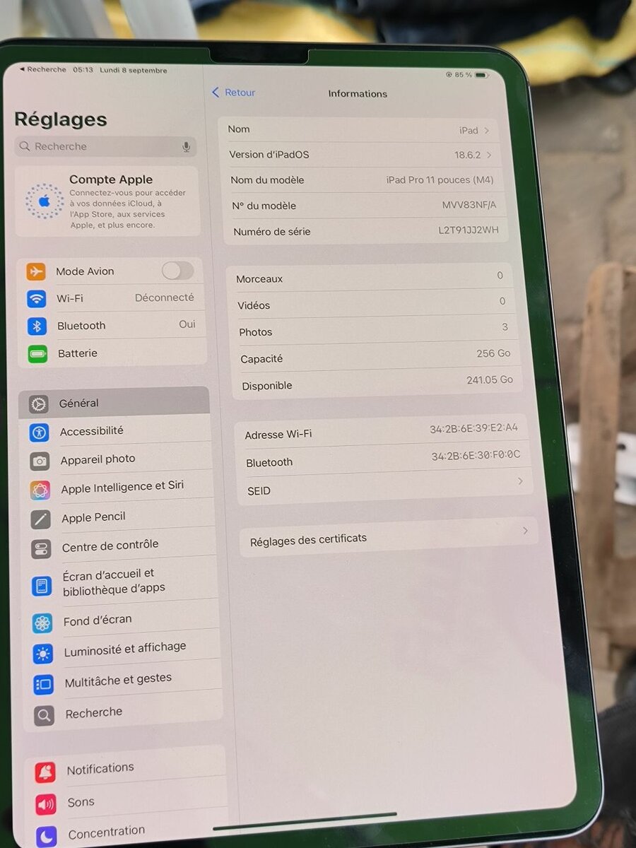 iPad Pro 11 pouces, Wi-Fi