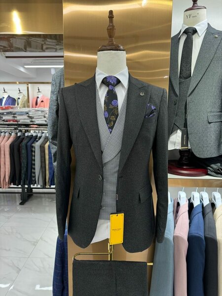 black men's suit