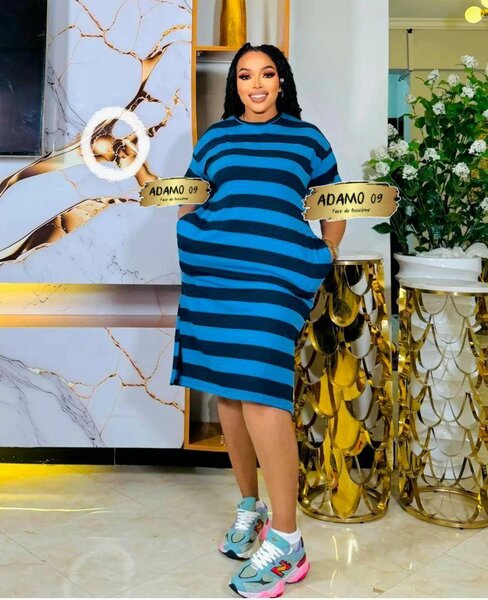 Robe décontractée à rayures