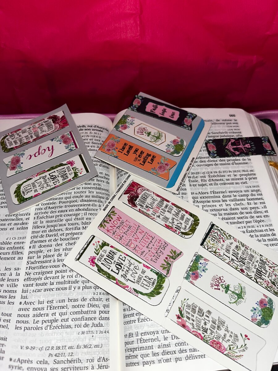 Floral Quote Bookmarks Stickers