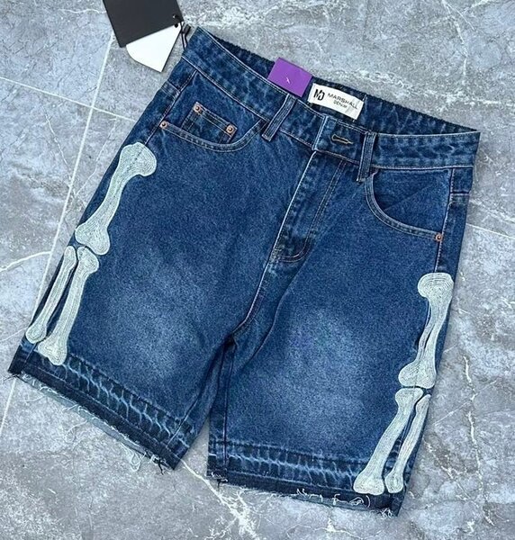 Shorts en jean avec motifs