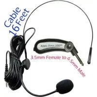 Neck Microphone Headset Condenser Microphone with 1.5 volte adapter