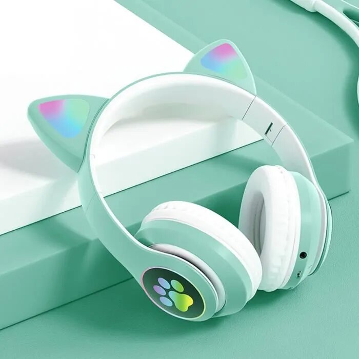 Casque Sans Fil LED Oreilles Chat
