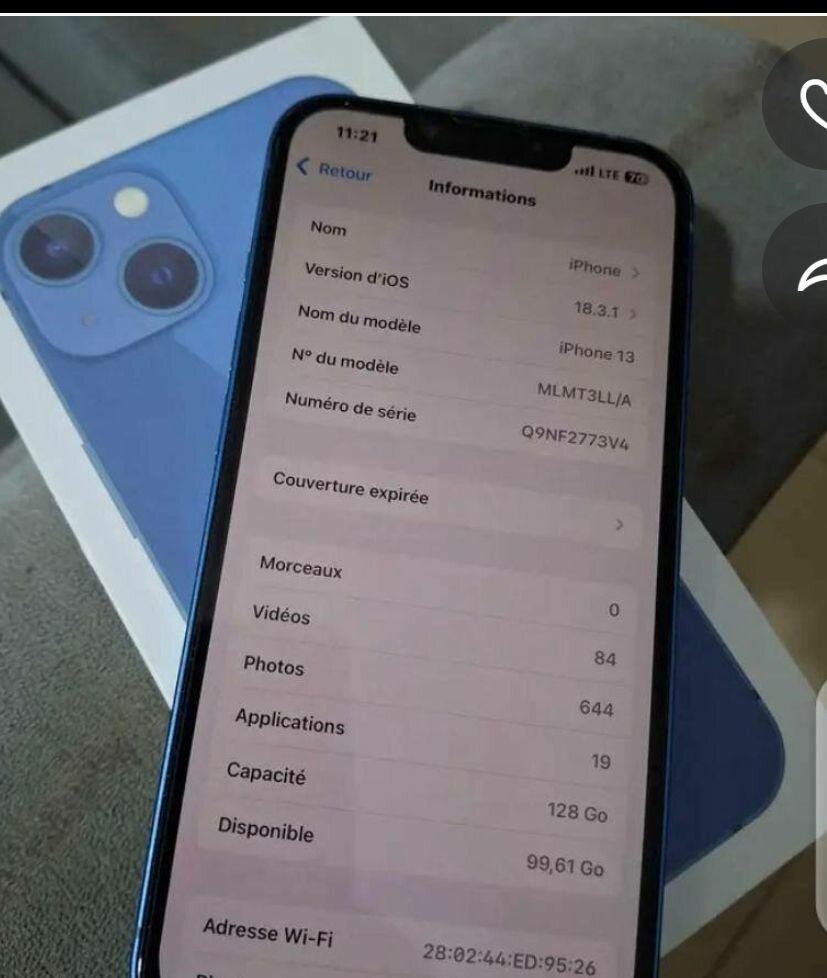 iPhone 13 Bleu 128GB