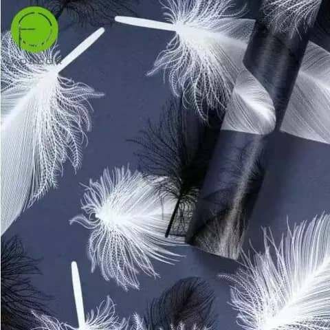 Papier peint motifs plumes élégant