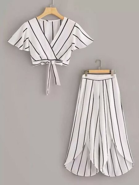 Plus Surplice Front Hem Top