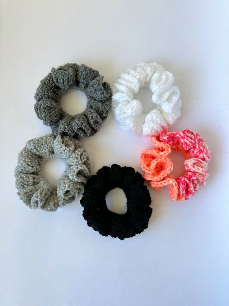 Crochet Hair Scrunchies