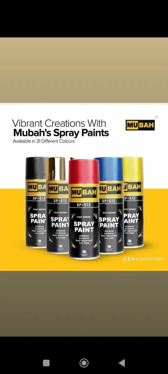 Spray paint all colours