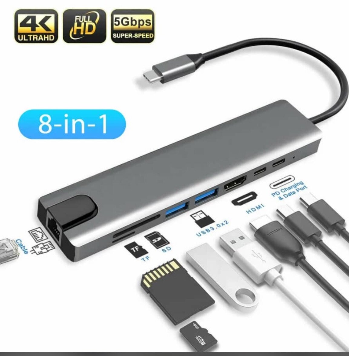 Station USB-C 8-en-1 Multiport