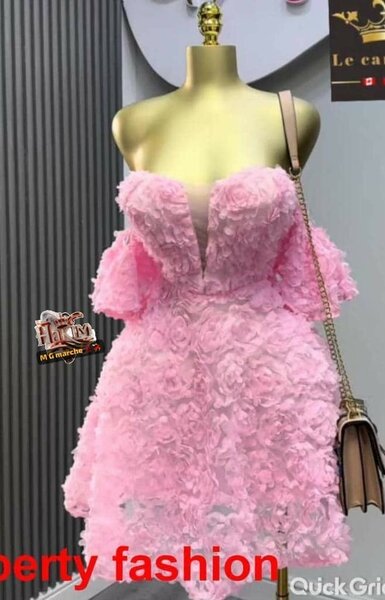 Robe de soirée rose chic