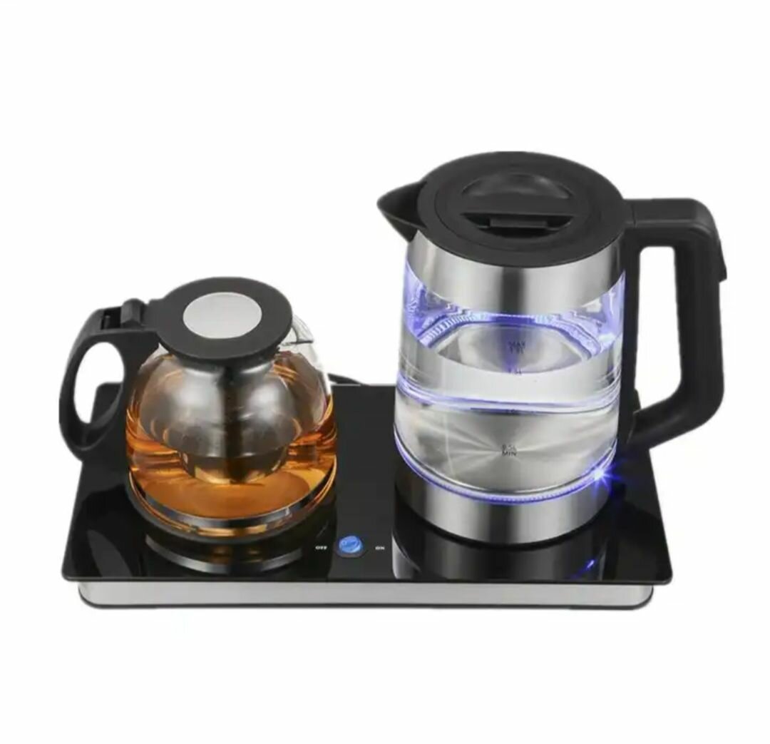 BOUILLOIRE+THÉIÈRE SUR PLAQUE CHAUFFANTE TACTILE