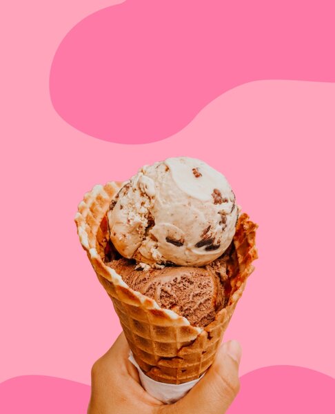 Glace artisanale en cornet