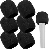 6 PCS Microphone Covers Microphone Windscreen Sponge Cover Hand Mic Foam Cover Protective Cap for Handheld Mic