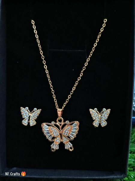 Butterfly jewelry set