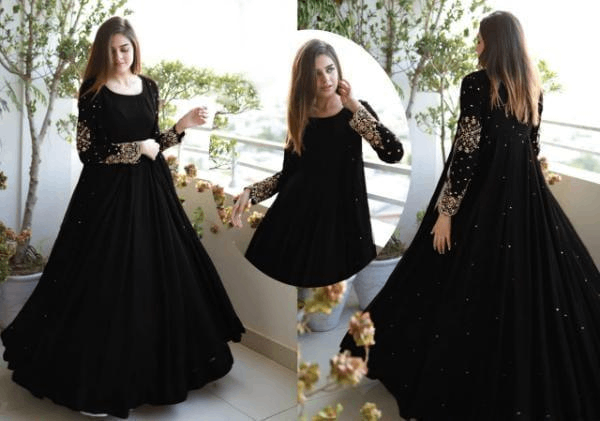 Embroidery maxi suit