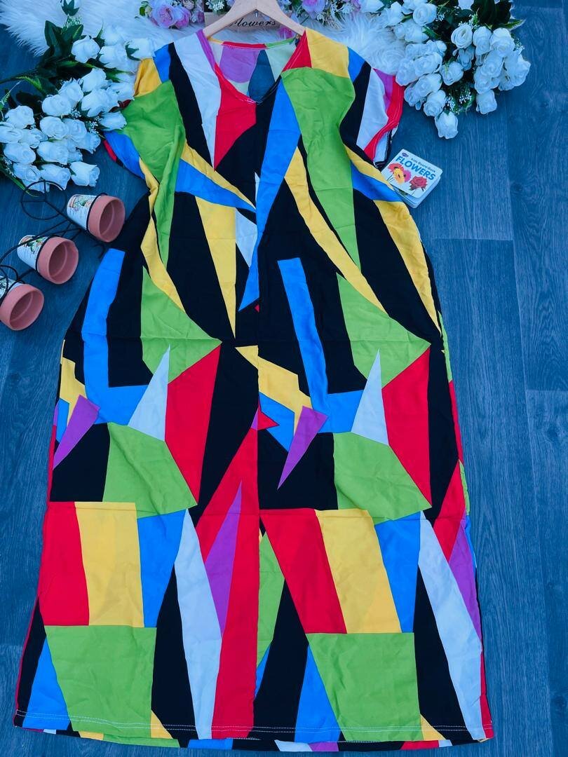 Robe longue à imprimé vibrant