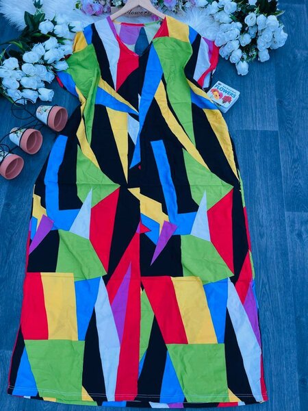 Robe longue à imprimé vibrant