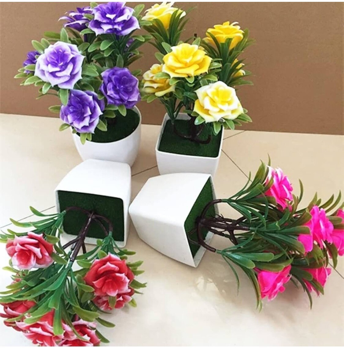 Mini Plantes Artificielles Colorées