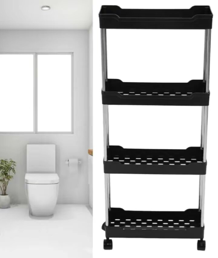 Étagère de rangement à roulettes