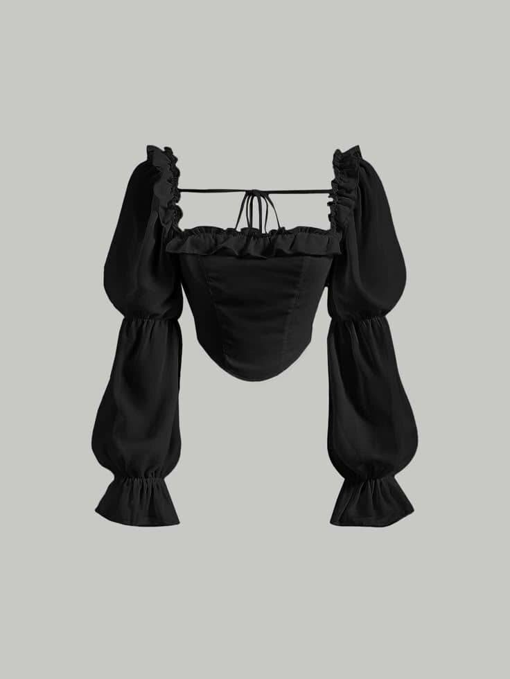 Haut à manches bouffantes pour femmes