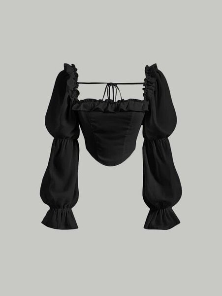 Haut à manches bouffantes pour femmes