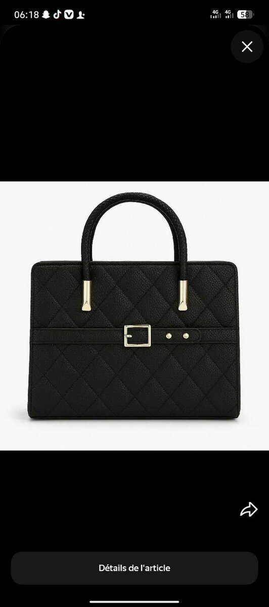 Sac à main élégant noir