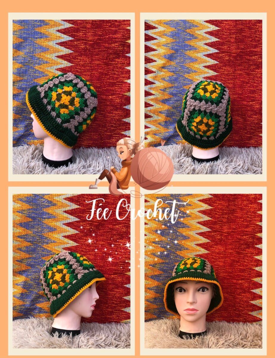 Chapeau En Crochet Coloré