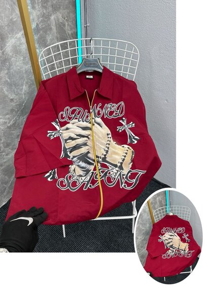 Chemise Rouge Religion Streetwear
