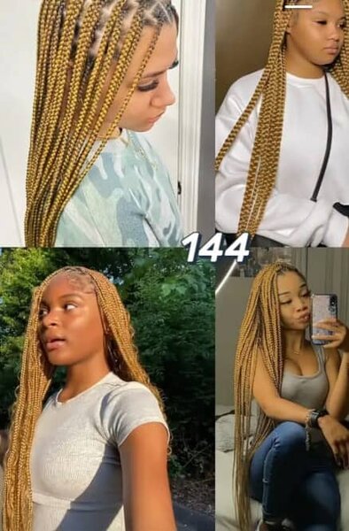 Extensions cheveux tressés colorés