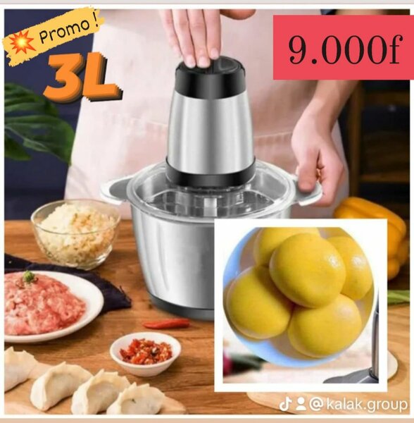 HACHOIR ÉLECTRIQUE ULTRA PUISSANT 3 LITRES 9.000f