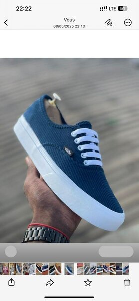Baskets unisex en toile bleue