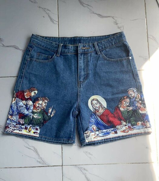 Short en jean "Cène"