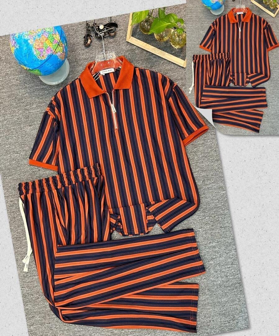 Ensemble rayé décontracté