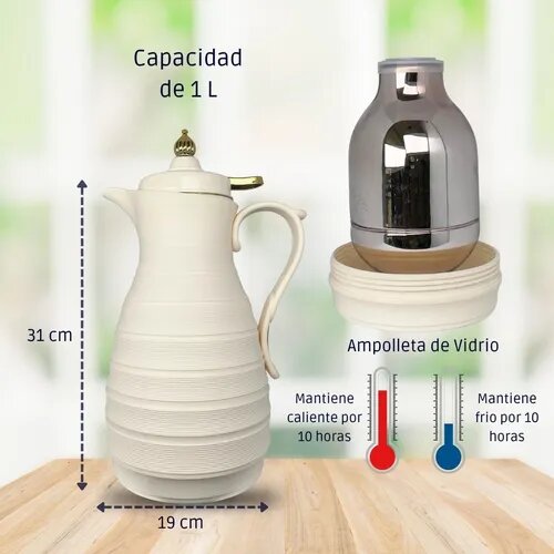 Thermos en verre de capacité