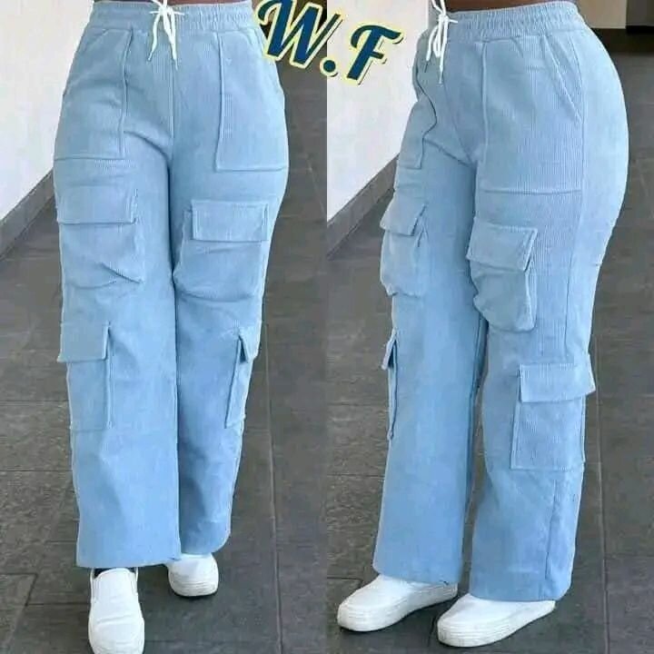 Pantalons cargo en velours côtelé