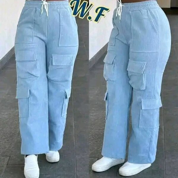 Pantalons cargo en velours côtelé