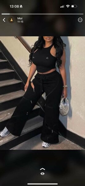 Ensemble noir streetwear femme