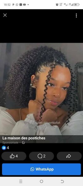 Postiche bouclée naturelle