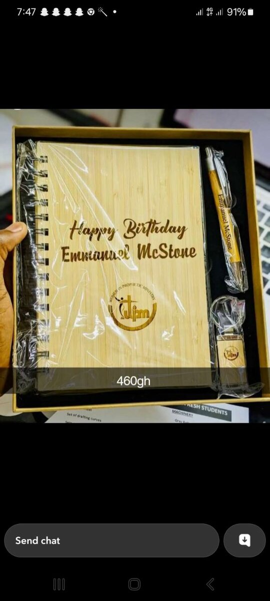 Wooden Book with pen