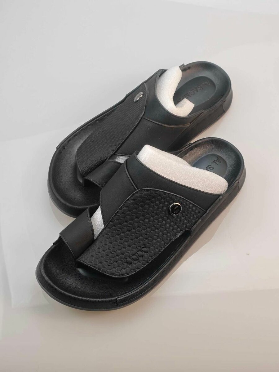 Sandales confort noires homme