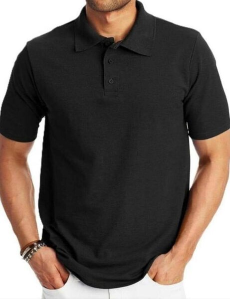 Polo Noir Homme Chic