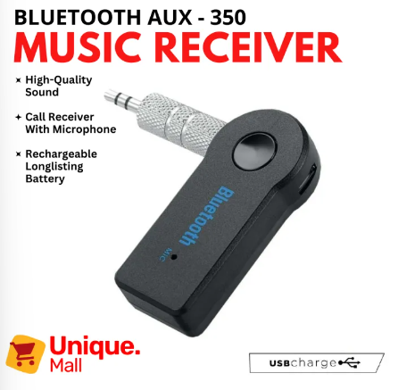 Bt-350 Bluetooth Aux Car Transmitter Wireless Audio Receiver 3.5mm Streaming Universal Auto Audio Adapter A2DP Music Receiver For Phone MP3 by Unique Mall.