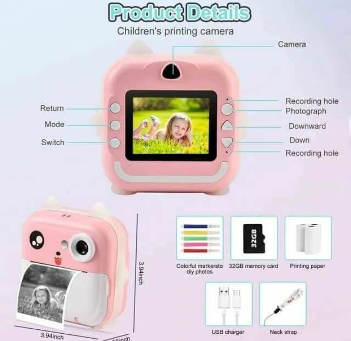 Appareil photo enfant rose