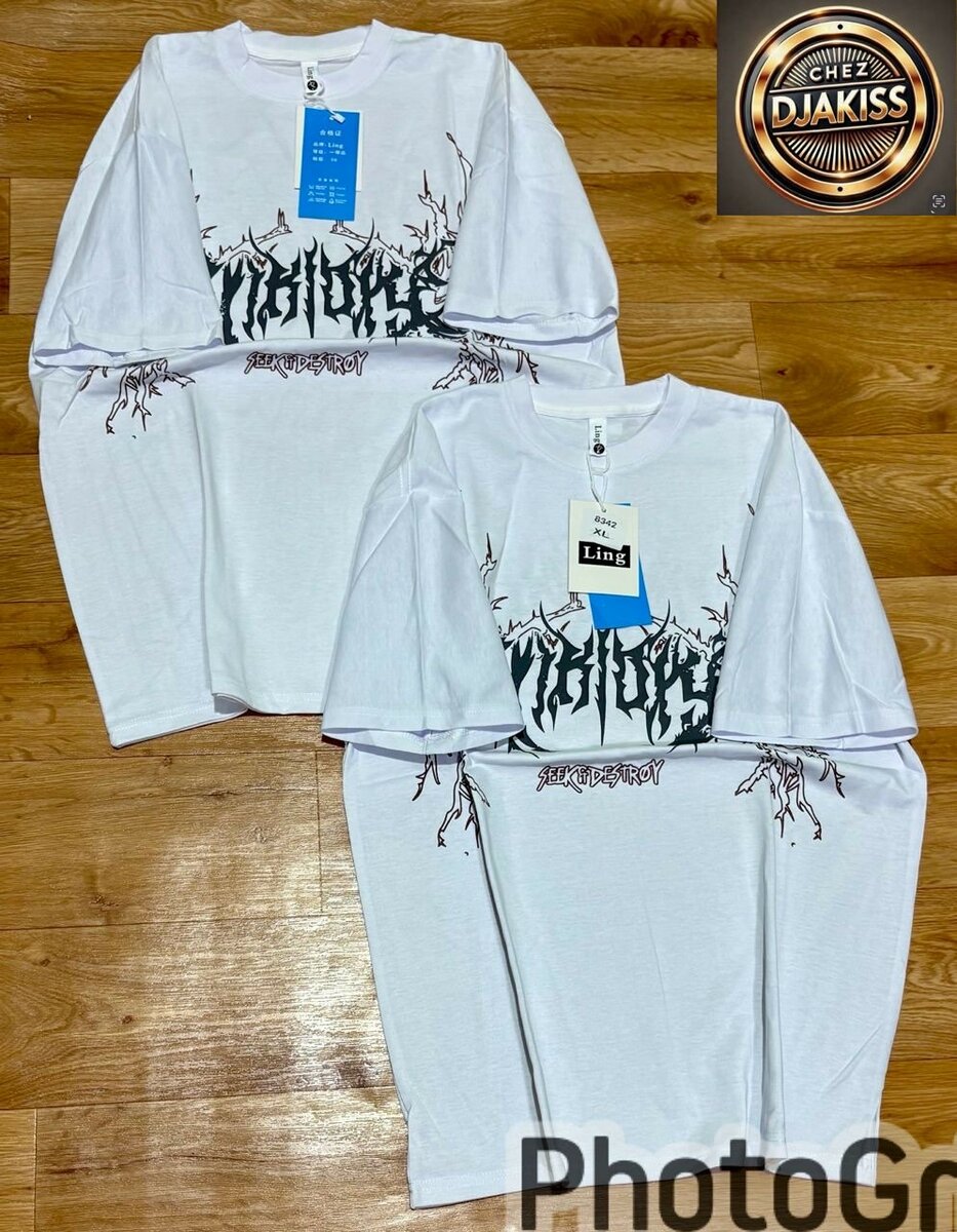 T-shirt blanche graphique