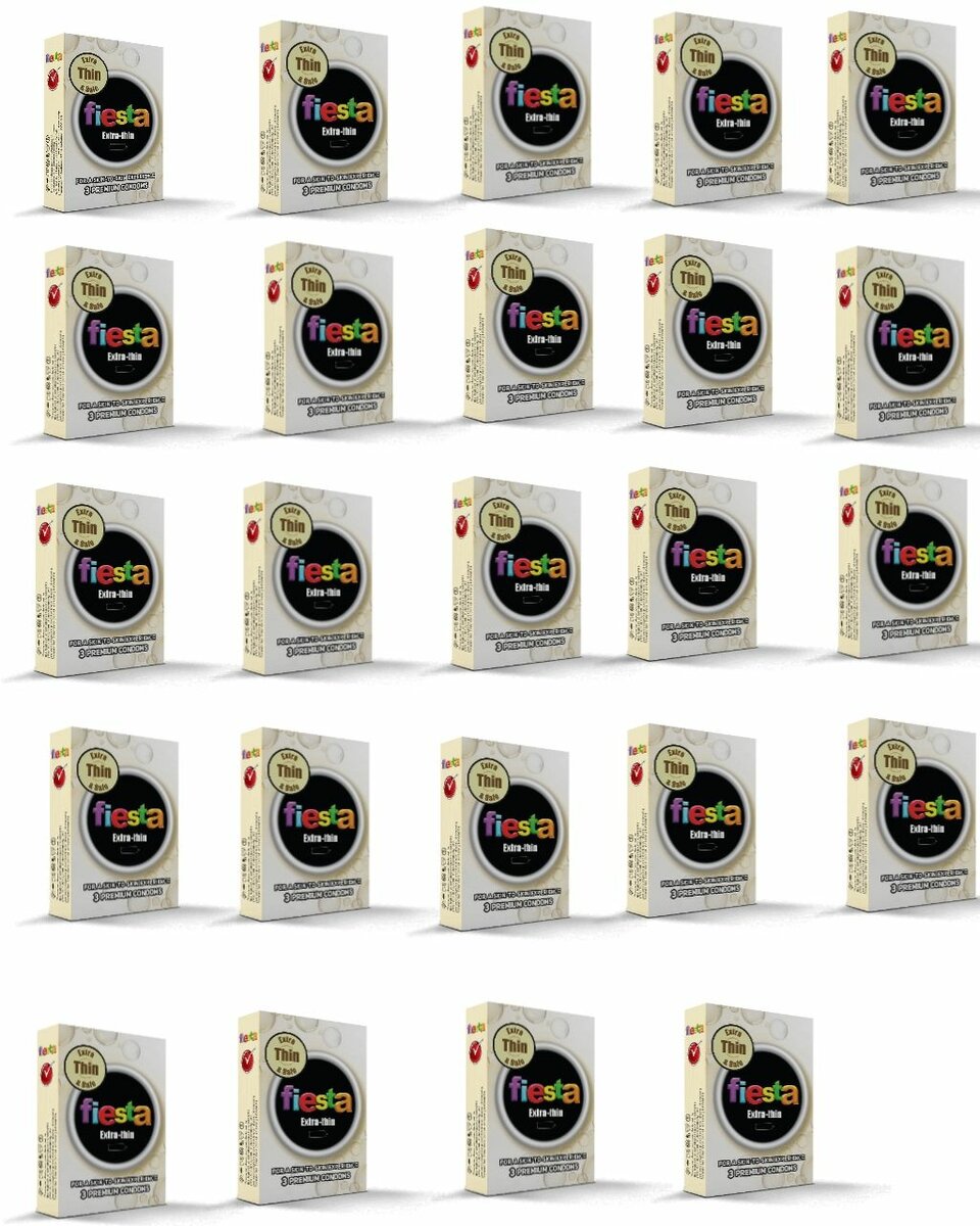 FIESTA CONDOM 24 PACKS OF 3 IN 1