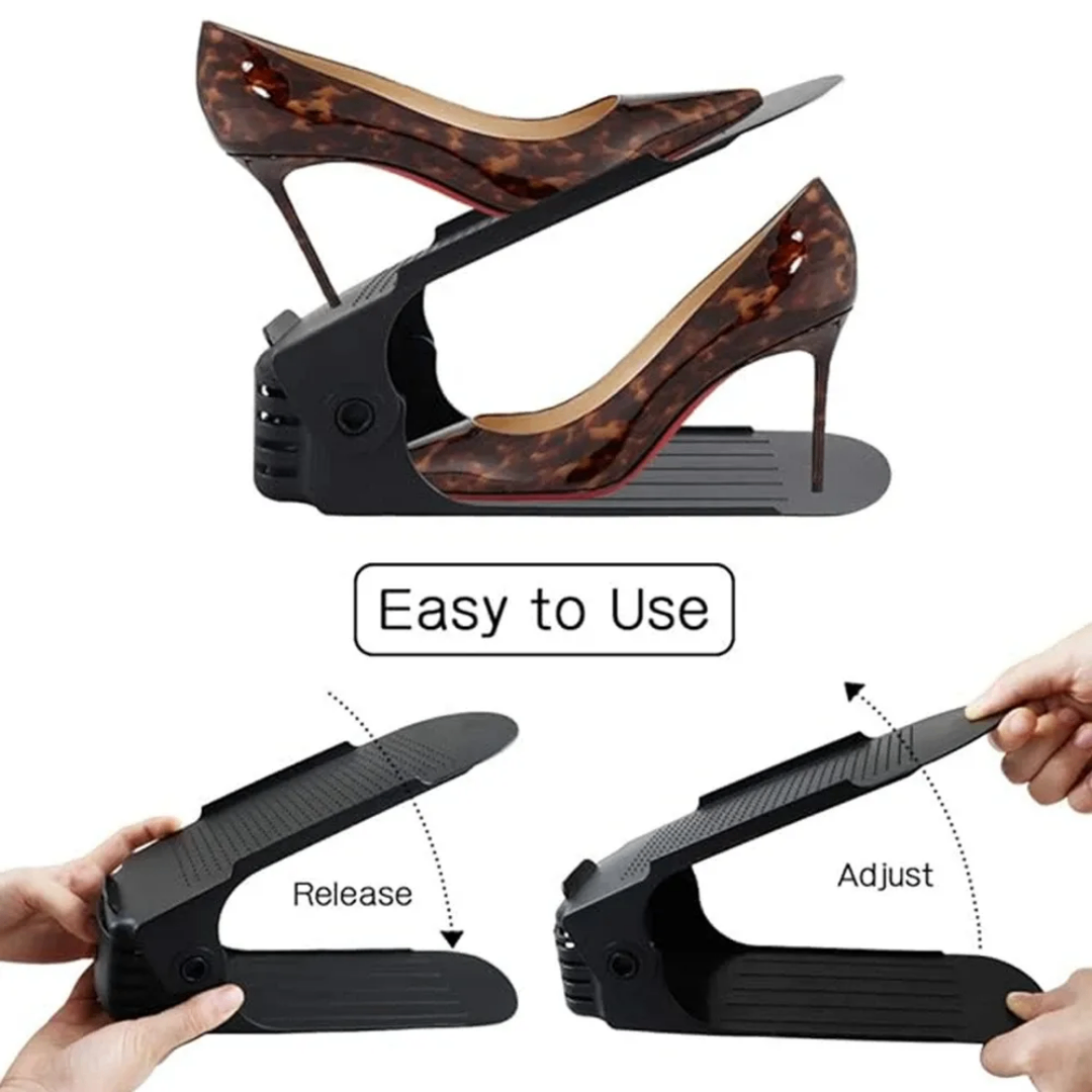 Double Layer Shoe Rack - Black