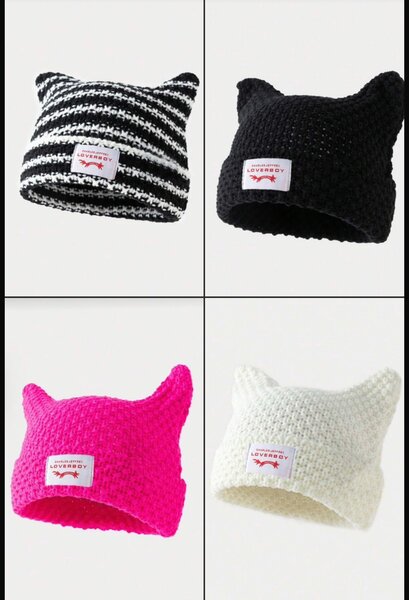 Bonnet à oreilles tricoté