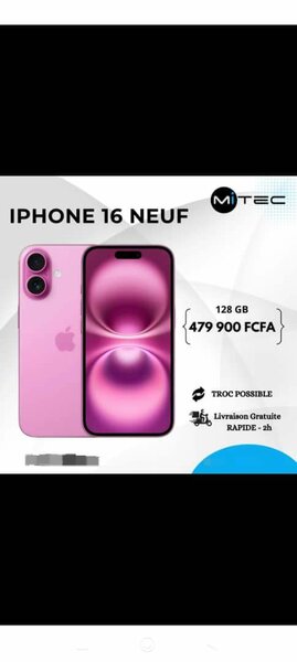 iPhone 16 Neuf 128GB