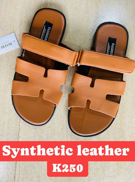 Synthetic leather slippers